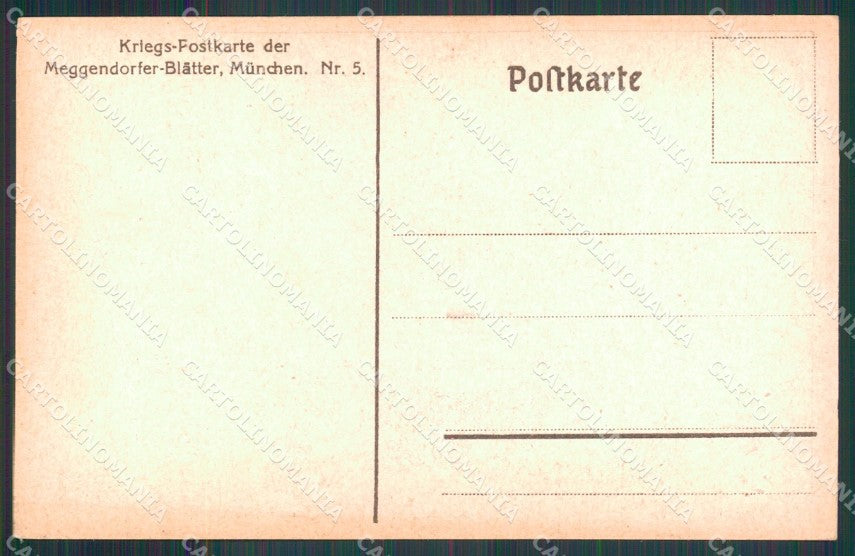 WW1 WWI German Propaganda Meggendorfer Blatter 5 Nunes CREASED cartolina XB7240 – retro
