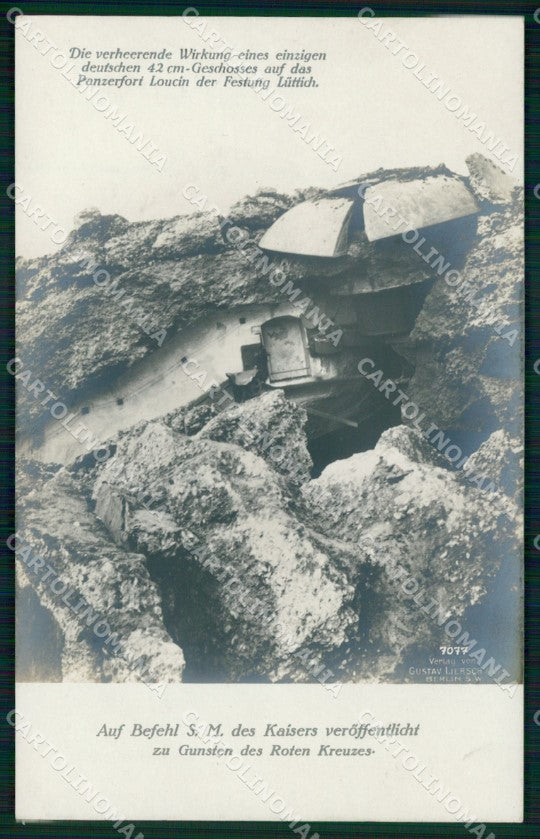 WW1 WWI German Propaganda Festung Lüttich Photo cartolina XB7244 – fronte
