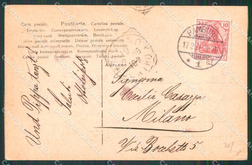 Royalty Kaiser Wilhelm II Auguste Viktoria Silberhochzeit Photo cartolina XB7285 – retro
