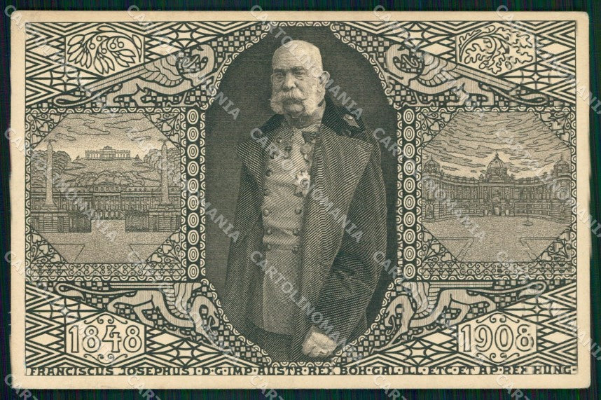 Reali Royalty Kaiser Franz Josef Intero Postale Moser cartolina XB7298 – fronte