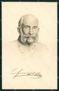 Reali Royalty Kaiser Franz Joseph cartolina XB7308 – fronte