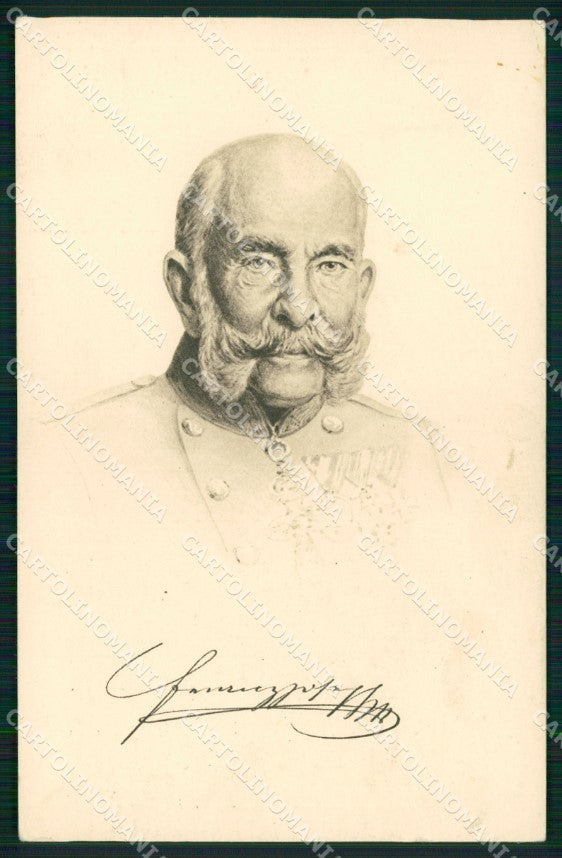 Reali Royalty Kaiser Franz Joseph cartolina XB7308 – fronte