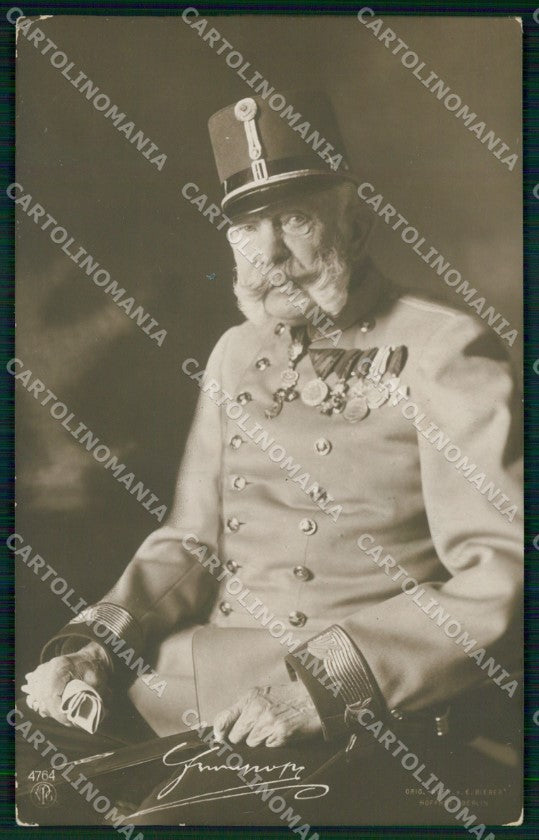 Reali Royalty Kaiser Franz Joseph NPG Photo cartolina XB7320 – fronte