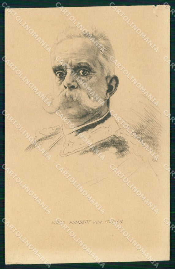 Reali Savoia Umberto I Hans Weyl cartolina XB7329 – fronte