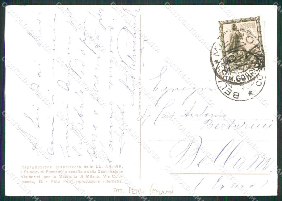 Reali Savoia Maria Pia di Savoia FG PIEGHINE cartolina XB7331 – retro