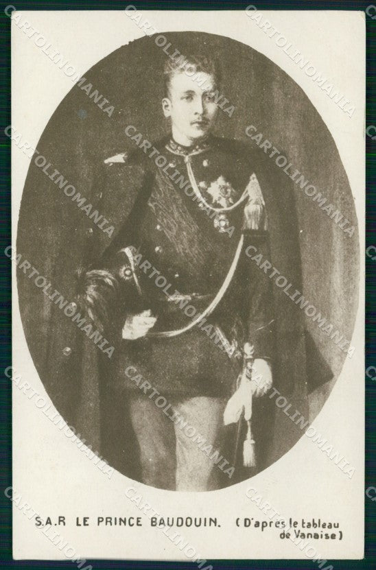 Reali Royalty Prince Baudouin Photo cartolina XB7342 – fronte