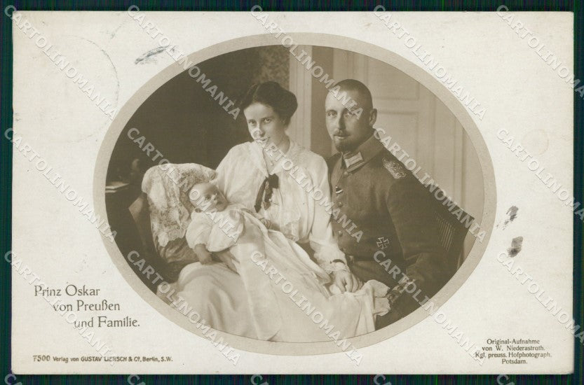 Reali Royalty Oskar Karl Gustav Adolf Prinz von Preussen Photo cartolina XB7354 – fronte