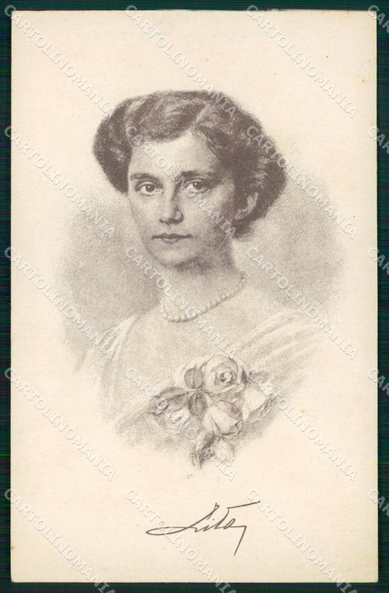 Reali Royalty Zita von Bourbon Parma cartolina XB7376 – fronte