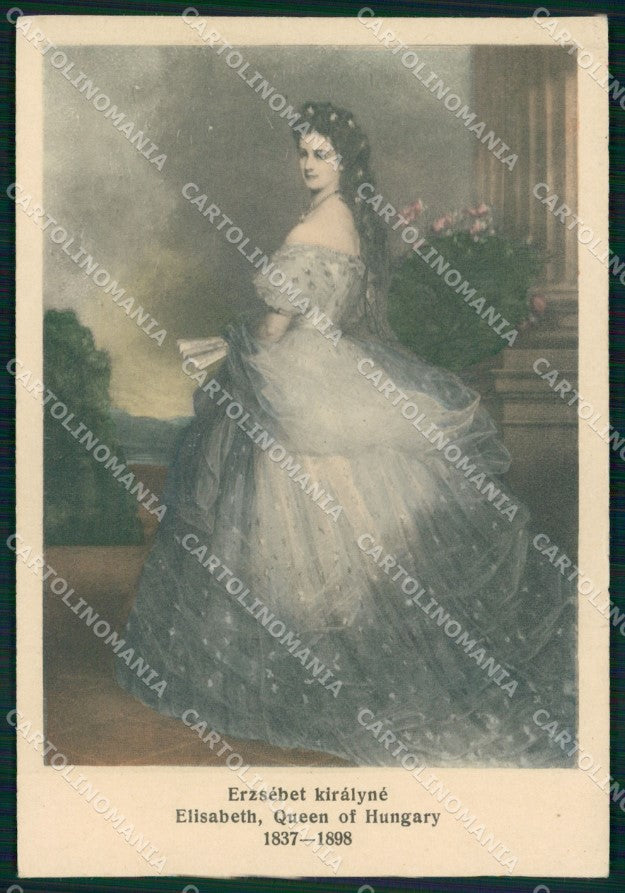 Reali Royalty Elisabeth Queen of Hungary FG cartolina XB7396 – fronte