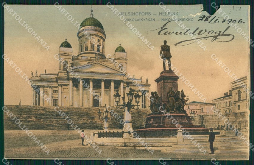 Finland Russia Helsinki Russian Stamp TEARS postcard XC0314 – fronte