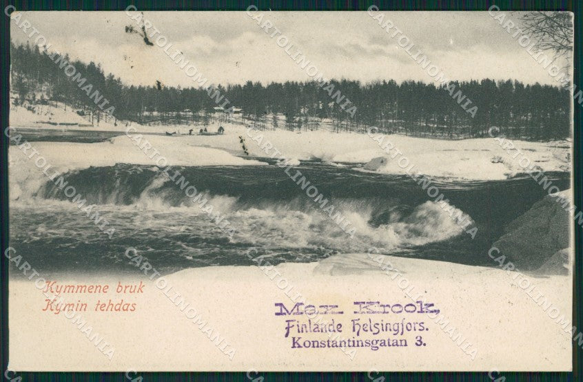 Finland Russia Kymmene Bruk Kymin Tehdas Russian Stamp postcard XC0319 – fronte