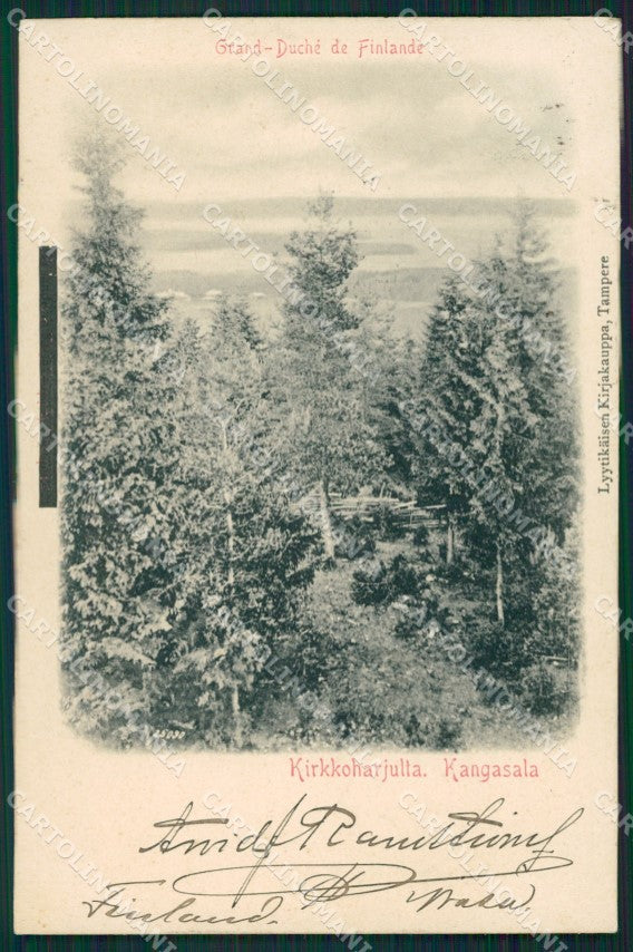 Finland Russia Kangasala Kuhmalahti Russian Stamp postcard XC0320 – fronte