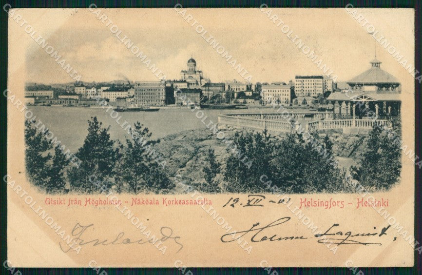 Finland Russia Helsinki Russian Stamp postcard XC0327 – fronte