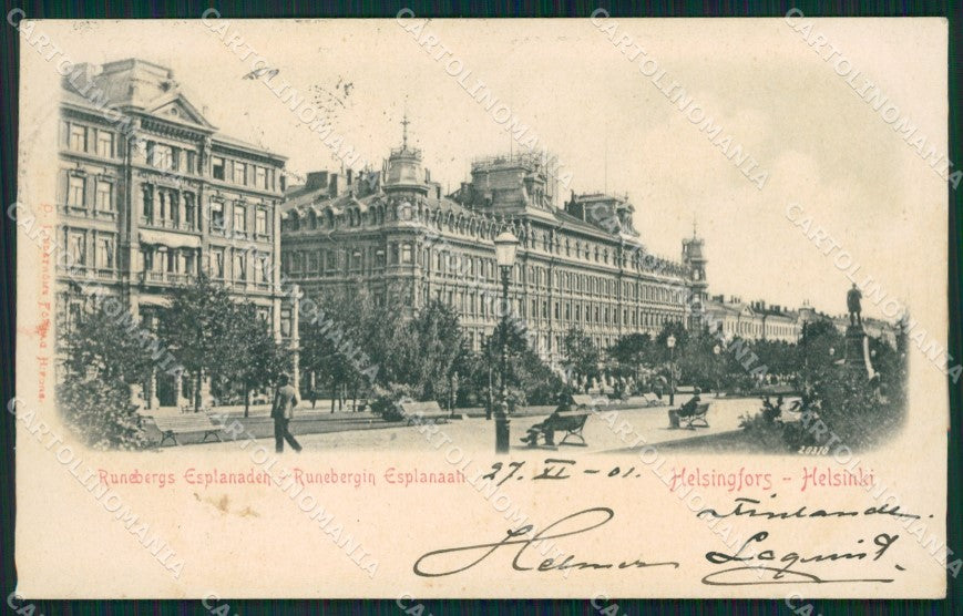 Finland Russia Helsinki Russian Stamp postcard XC0332 – fronte