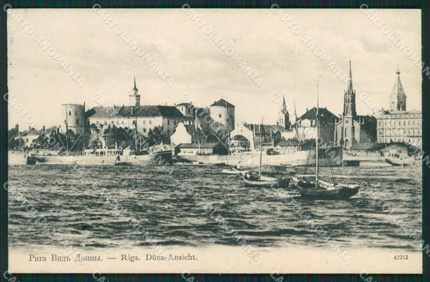 Lettonia Latvia Riga Russia Russian Stamp postcard XC0376 – fronte