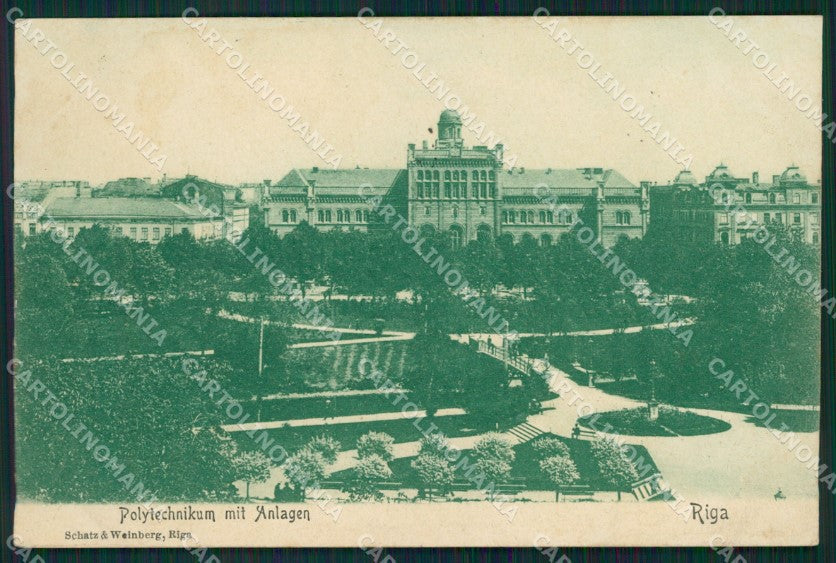 Lettonia Latvia Riga Russia Russian Stamp postcard XC0380 – fronte