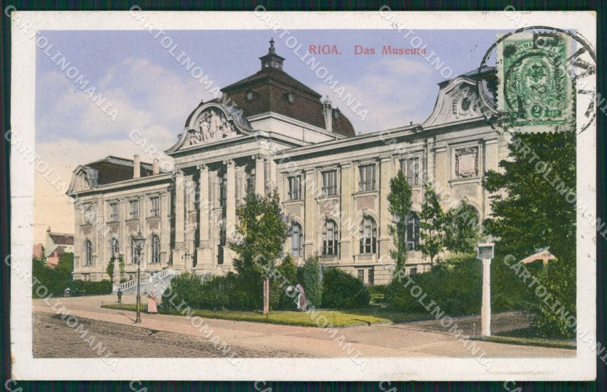 Lettonia Latvia Riga Russia Russian Stamp postcard XC0421 – fronte
