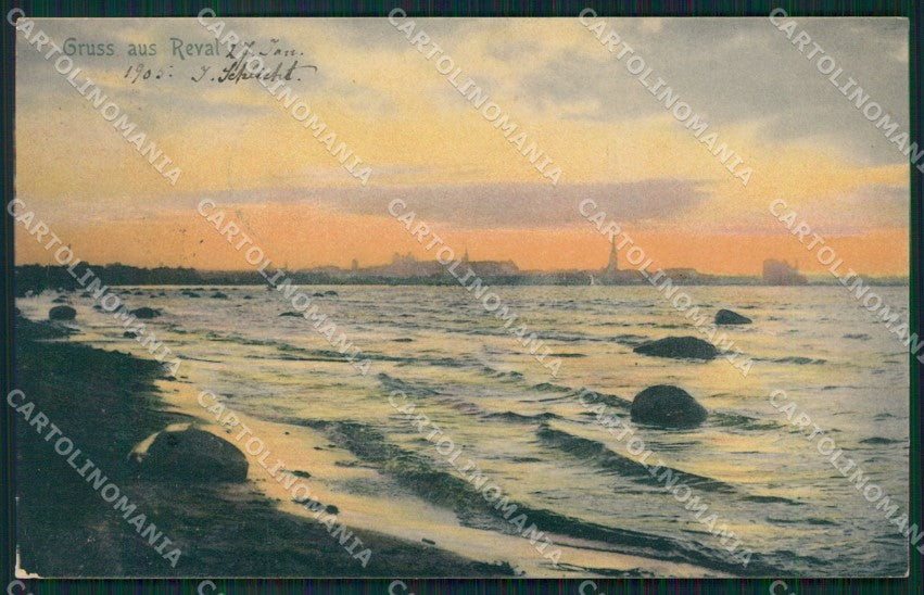 Estonia Estland Tallinn Reval Russia Russian Stamp postcard XC0484 – fronte