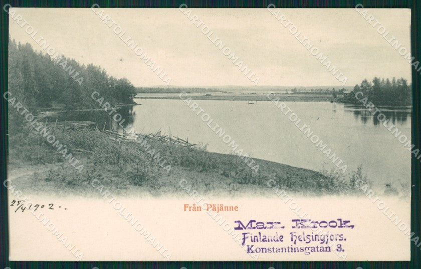 Finland Russia Paijanne Lake Russian Stamp postcard XC0593 – fronte