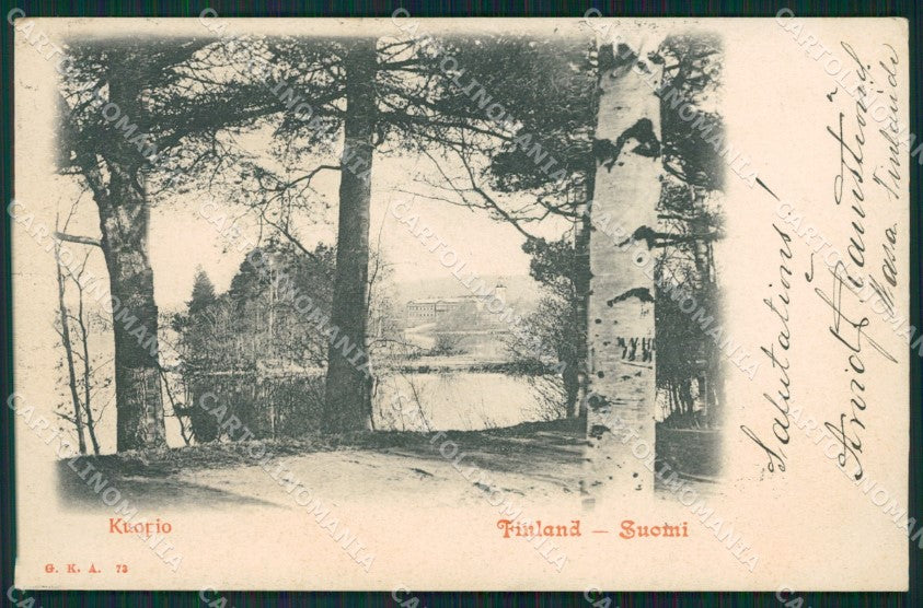 Finland Russia Kuopio Russian Stamp postcard XC0594 – fronte