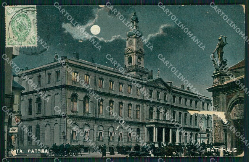 Lettonia Latvia Riga Russia Russian Stamp postcard XC0612 – fronte