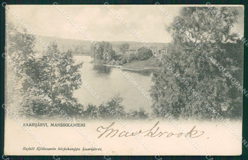 Finland Russia Saarijarvi Russian Stamp postcard XC0694 – fronte