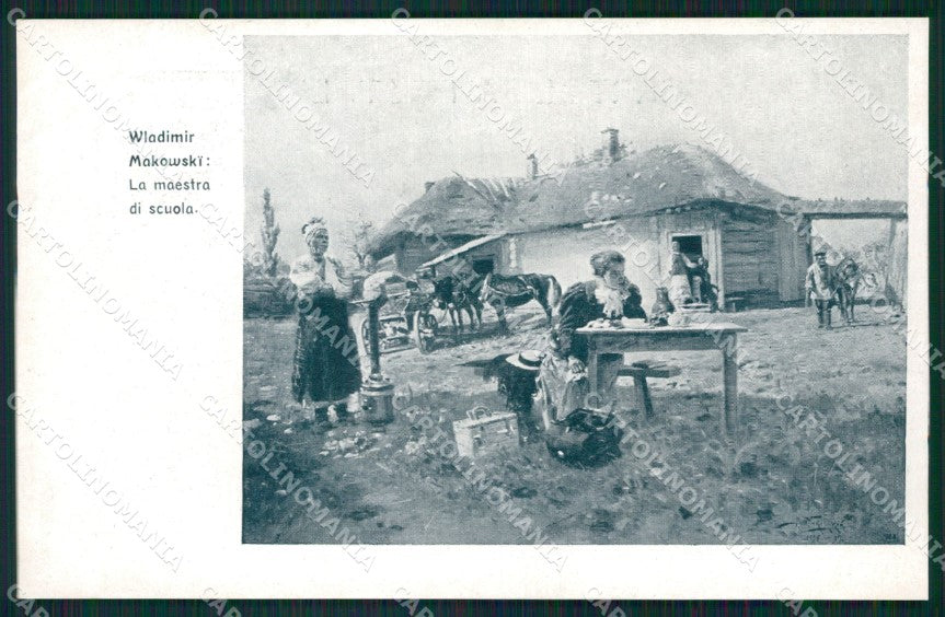 Russia Wladimir Makowski Picture Artist Russian postcard XC0720 – fronte