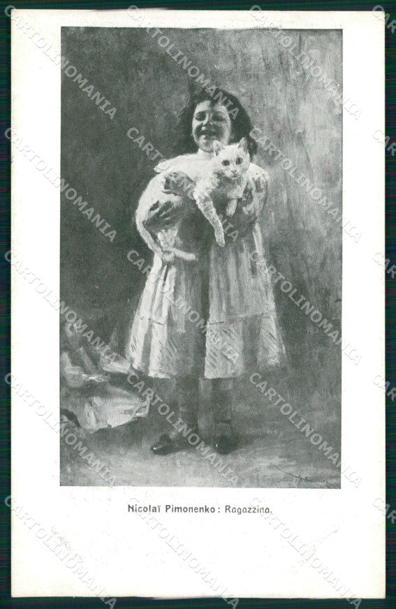Russia Nicolai Pimonenko Picture Artist Russian postcard XC0731 – fronte