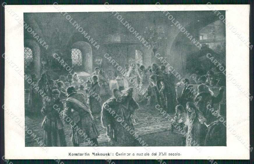 Russia Konstantin Makowski Picture Artist Russian postcard XC0732 – fronte