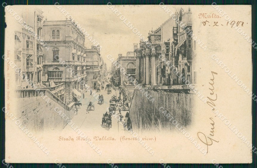 Malta Valletta ABRADED CORNER Stamp postcard XC0743 – fronte