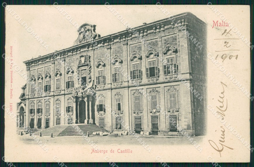 Malta Auberge de Castille Stamp postcard XC0754 – fronte