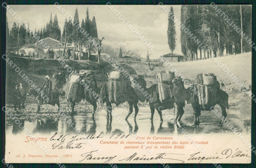 Turkey Smyrne French Levant Stamp postcard XC0841 – fronte