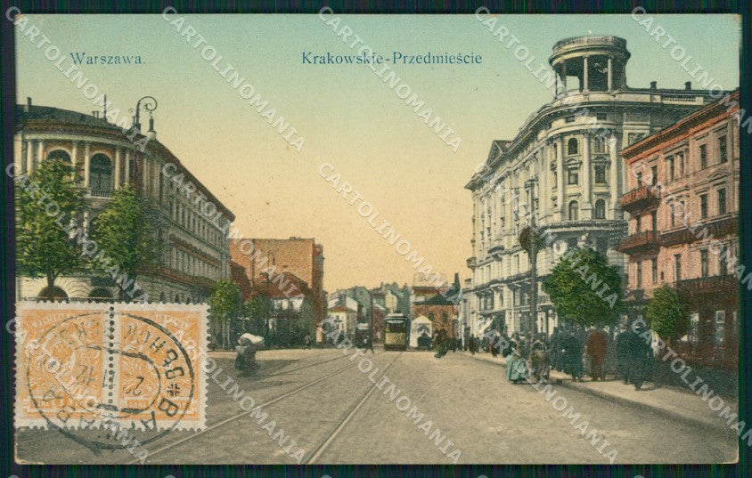 Poland Warszawa Russian Stamp postcard XC1039 – fronte