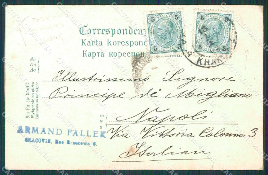 Poland Krakow Krakau Austrian Stamp SOFT CORNER CREASESpostcard XC1092 – retro