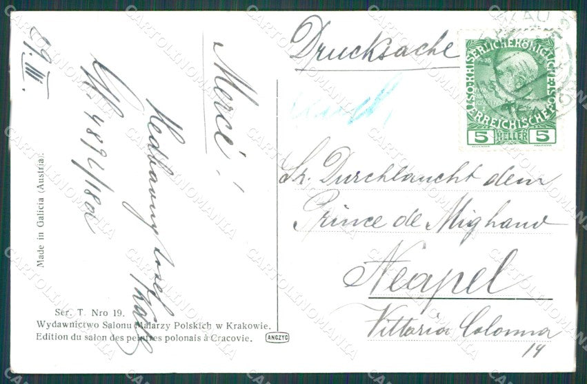 Poland Krakow Krakau Austrian Stamp postcard XC1097 – retro