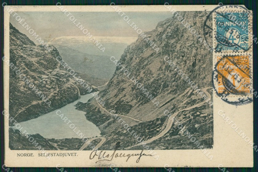 Norge Norway Denmark Seljestadjuvet Stamp postcard XC1119 – fronte