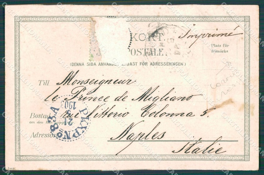 Norge Norway Lapland Signed CORNER CREASE postcard XC1157 – retro