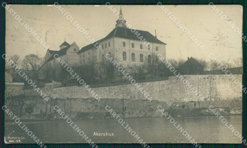 Norge Norway Akershus Stamp Real Photo postcard XC1180 – fronte