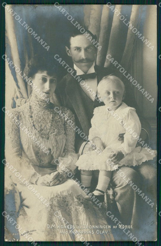 Norge Norway Royalty Stamp Real Photo postcard XC1199 – fronte