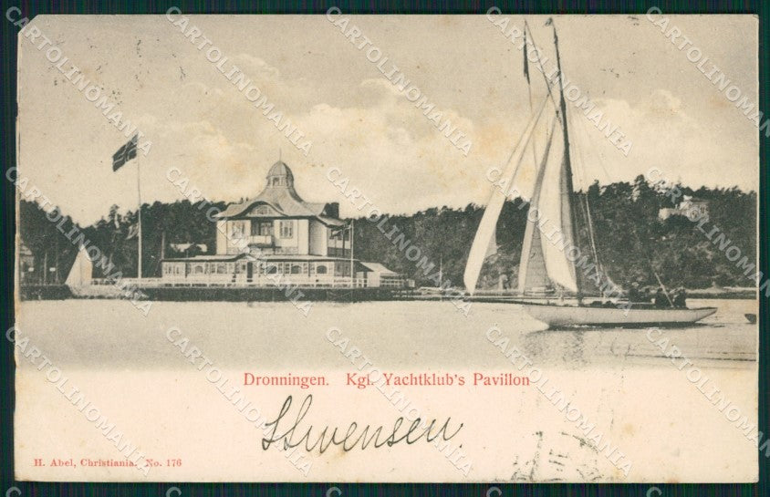 Norge Norway Oslo Christiania Stamp CORNER CREASES postcard XC1214 – fronte