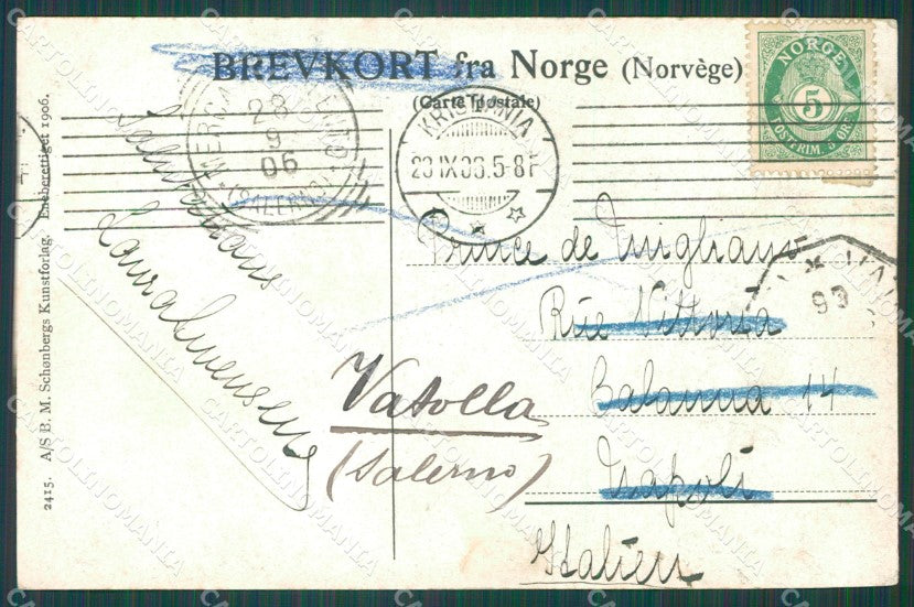 Norge Norway Oslo Christiania Stamp Real Photo postcard XC1239 – retro