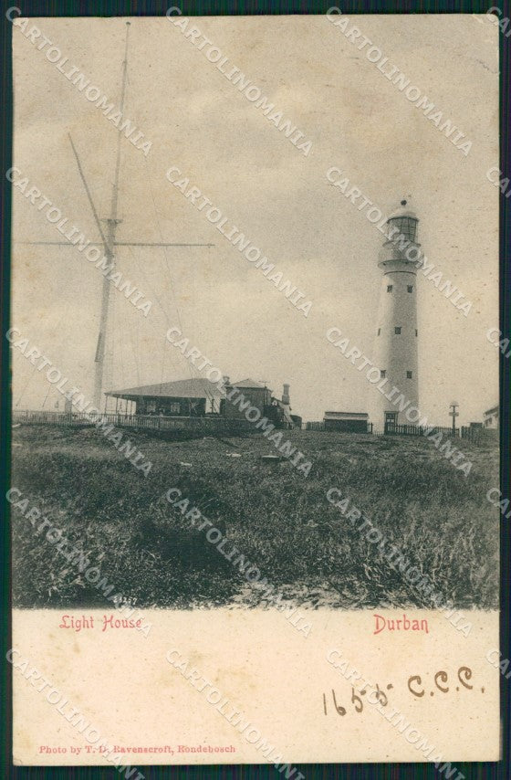 South Africa Durban Light House Stamp postcard XC1252 – fronte