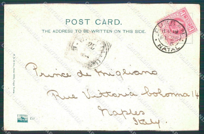 South Africa Durban Light House Stamp postcard XC1252 – retro