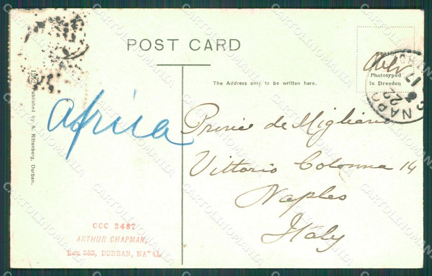 South Africa Durban Ethnic Stamp postcard XC1254 – retro