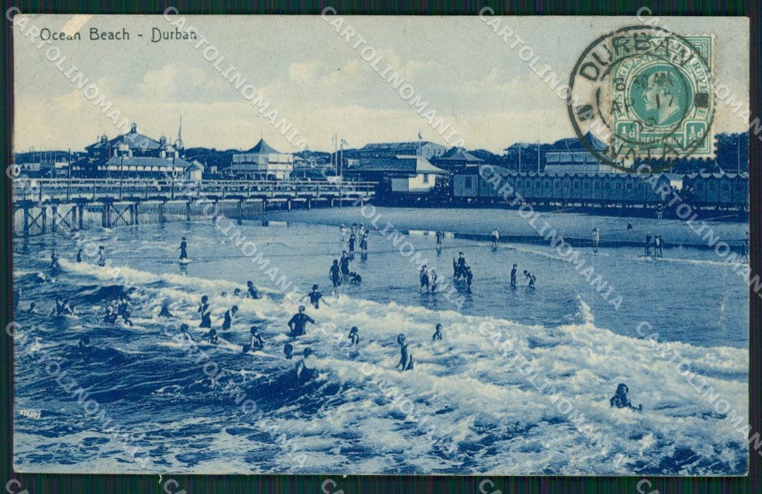 South Africa Durban Stamp ABRADED CORNER CREASES postcard XC1256 – fronte