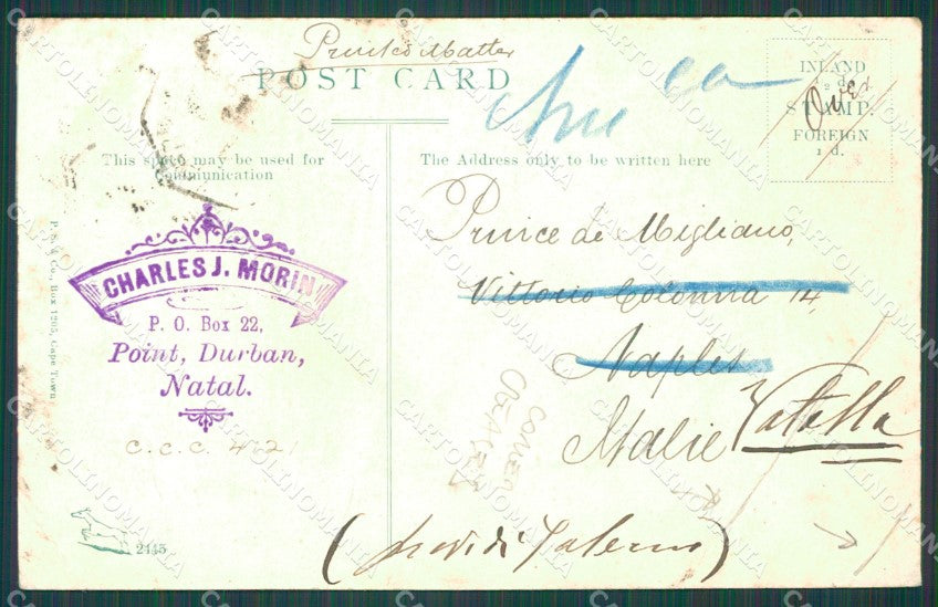 South Africa Durban Stamp CORNER CREASES postcard XC1257 – retro