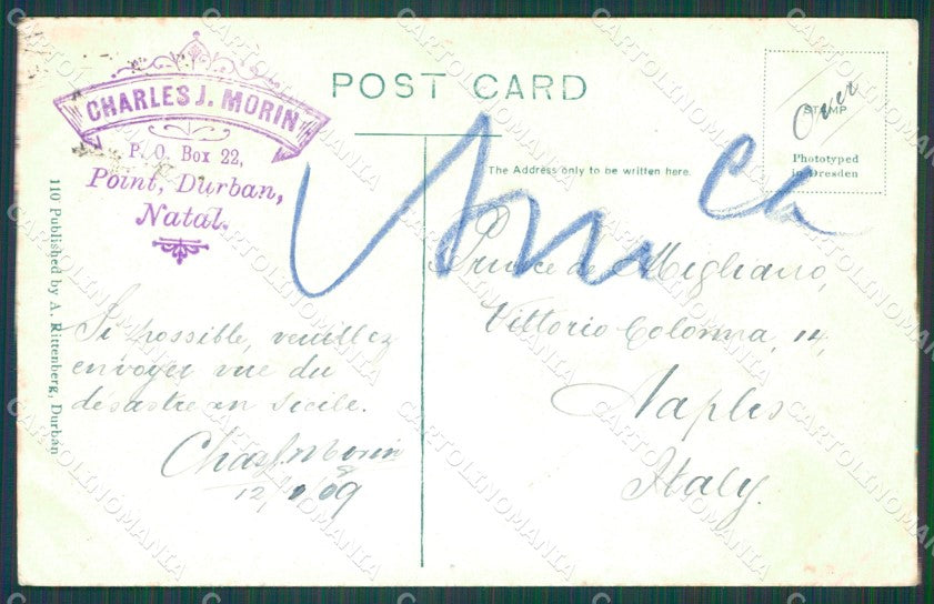 South Africa Durban Stamp postcard XC1258 – retro