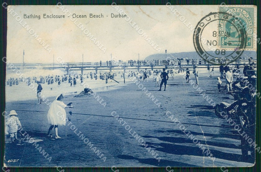 South Africa Durban Stamp CREASED postcard XC1259 – fronte