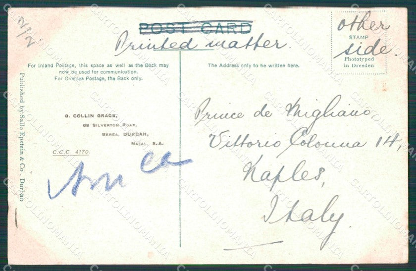 South Africa Durban Stamp postcard XC1261 – retro