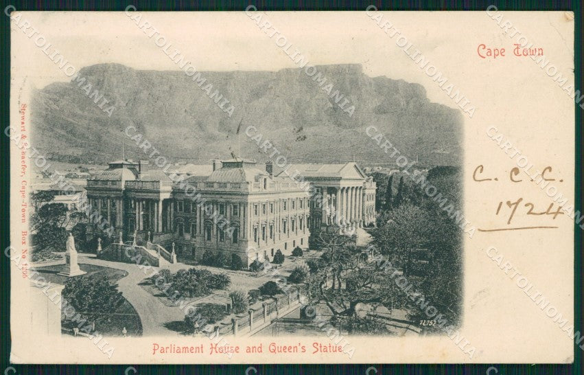 South Africa Cape Town Stamp CORNER CREASE postcard XC1277 – fronte